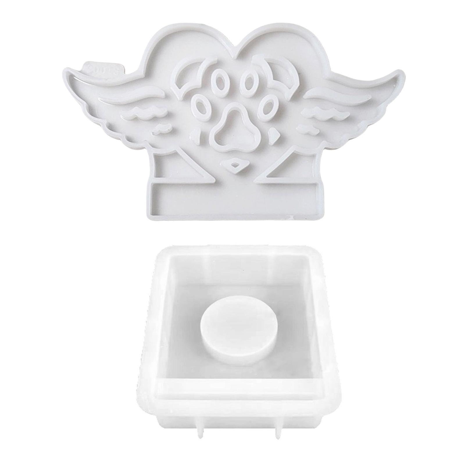 

3D Candlestick Silicone Mold Heart Angel Wing Candle Base Molds Gypsum Candle Holder Mould Home Decorations Mould