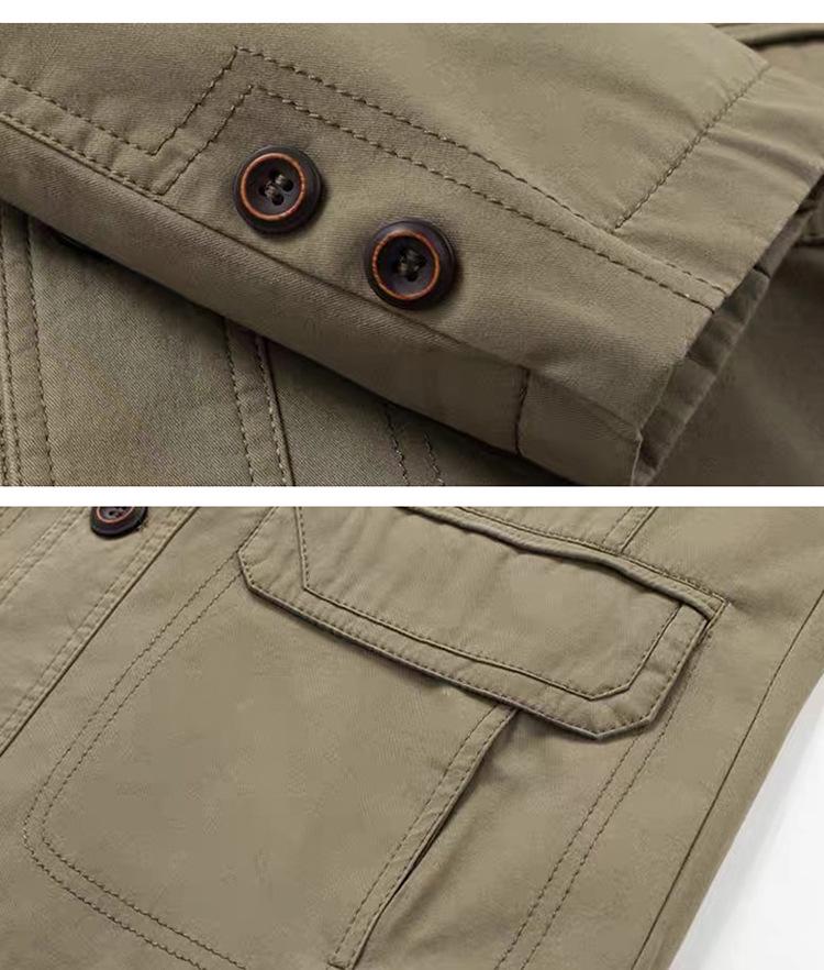 2024 Men's Pure Cotton Business Jacket for Middle-Aged and Elderly - Spring and Autumn Casual Wear