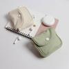 Portable Mini Cash Wallet Solid Color Cotton Cosmetic Bag Soft Lightweight Earphone Bag Women