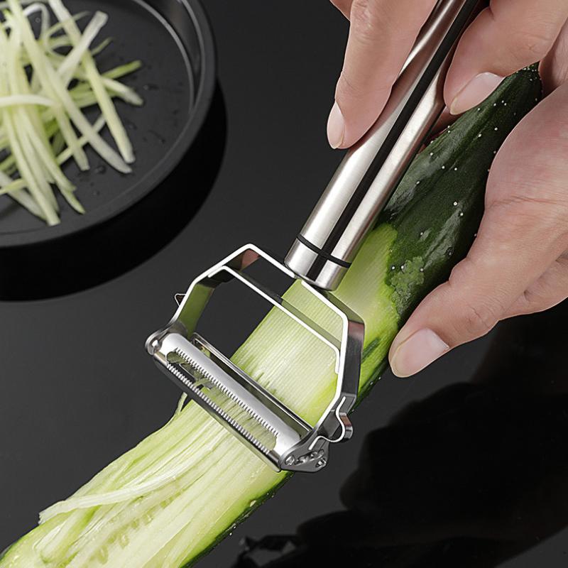 Fine Quality Peeler Kitchen Accessories Cooking Tools 304 Stainless Steel Peeler 17cm Multi-Functional Potato Vegetable Peeler Double Planing Grater