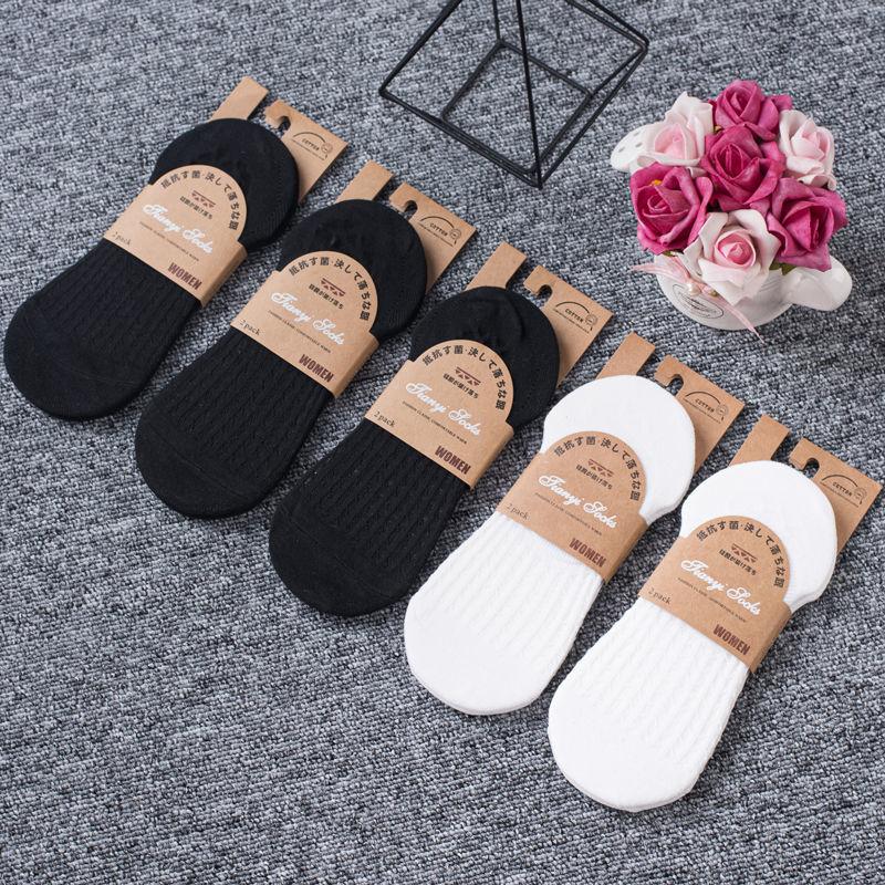 5pair /Lot Women's Silicone Non-slip Invisible Socks Lady Summer Solid Color Ankle Boat Socks Female Soft Cotton Sock Breathable