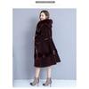 Fur Sheep Shearling Coat Women's New Winter Mother Fox Fur Hooded Thickened Coat Mid-length