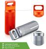 Tragbarer Schlüsselanhänger Pillenhalter Pillen Organizer Reise Wasserdichter Streichholzbehälter Aluminium Luftdichter Schlüsselanhängerbehälter Reise Größe