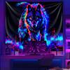 VIKAMA Wolf Totem Tapestry Vibrant Living Room Feature Wall for Trendy Gaming Rooms  Music Rooms