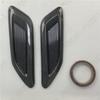 Pair Car Air Flow Intake Hood Scoop Vent Bonnet Cover Trim Carbon Fiber Look ABS