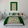 3Pcs AKA Sorority Leaf Diamond Bedding Set Pink Green Greek Fraternity Print Duvet Cover 2 Pillowcases Single Double Gift