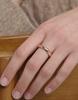 Hyeres Lor Champagne Moon Full Moon Silver (P) Glossy Slim Ring M Hl2R33214P9