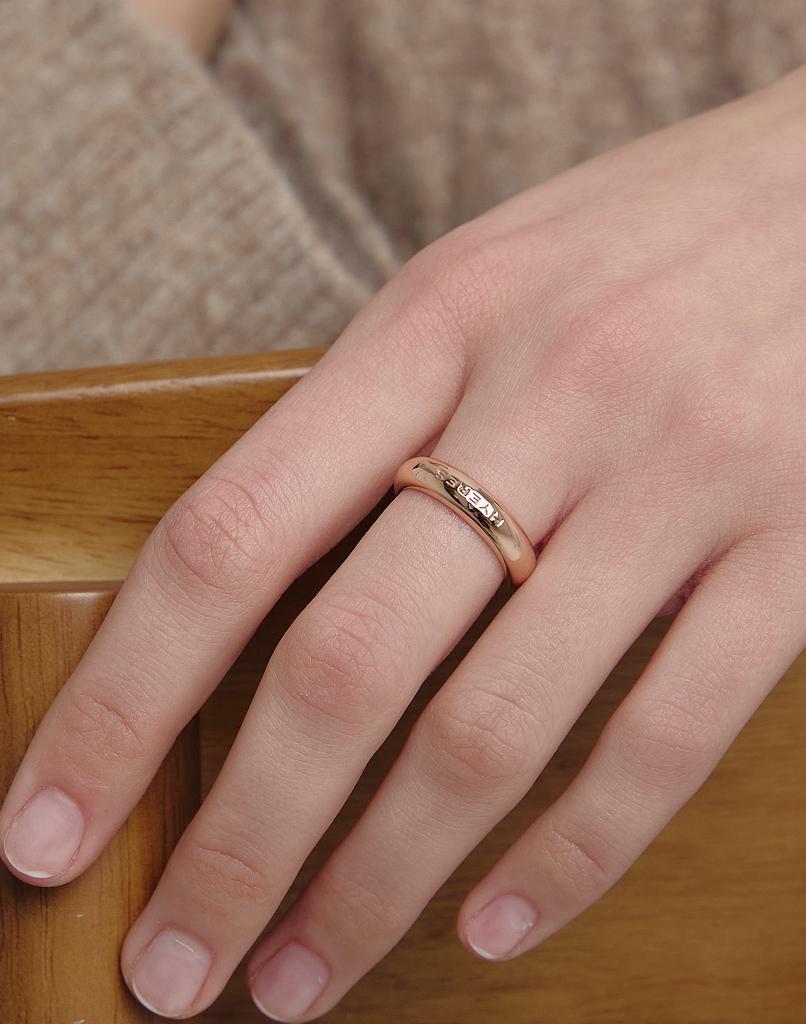 Hyeres Lor Champagne Moon Full Moon Silver (P) Glossy Slim Ring M Hl2R33214P9