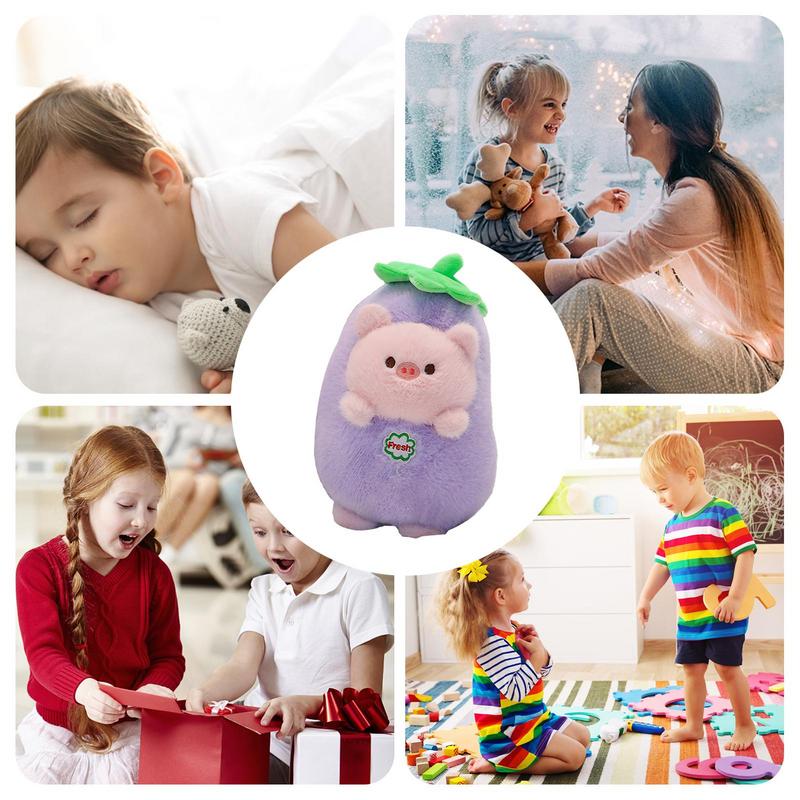 Funny Joy Fruit Bunny Plush Toy Cute Carrot Strawberry Rabbit Plush Toy Birthday Christma Bunny Stuffed Animal Reversible Rabbit