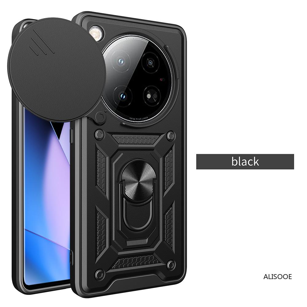 

Armor Funda для Infinix Zero 40 Чехол-слайд для камеры, защитное кольцо, подставка, задняя крышка для Infinix Zero 40 Capa Infinix Zero 40 4G чёрный