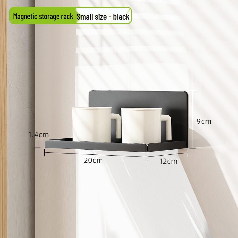 Magnetic Kitchen Refrigerator Storage Rack - Wall-Mounted Water Cup Holder & Drainer for Glass Cups