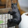 Garden Statue Hanging Ornament Resin Animal Sculpture Crafts for Planter Edge Fence Lawn Indoor