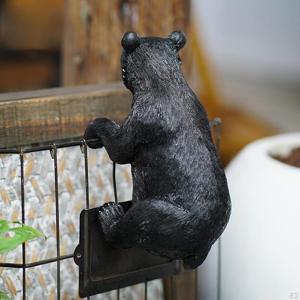 Garden Statue Hanging Ornament Resin Animal Sculpture Crafts for Planter Edge Fence Lawn Indoor