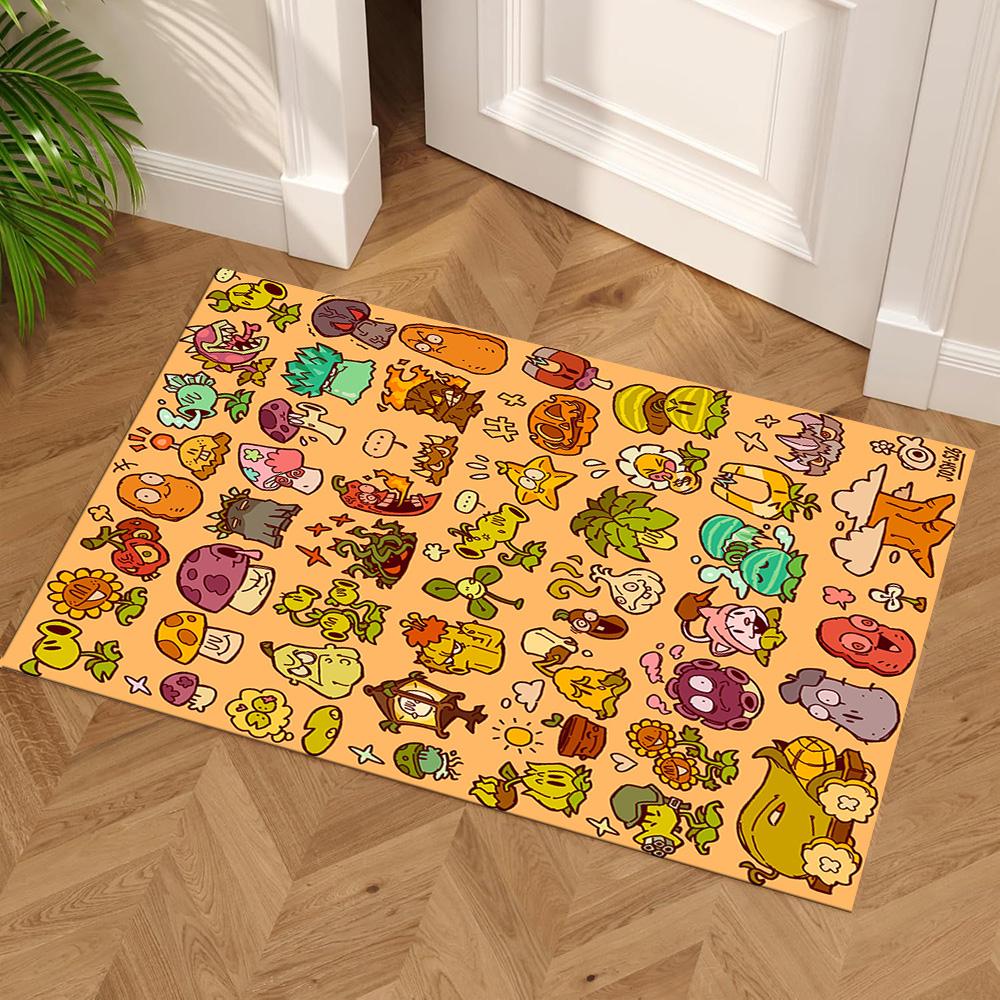 Plants Vs. Zombies Carpet Design for Bedrooms Game Room Dining Room Decorate room Anti-slip Rug Office home decor Perfect Birthday/Christmas Gift Idea