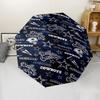 Dallas Cowboys Print Automatic Umbrella, 8 Rib Iron Frame, Plastic Handle, Suitable for Outdoor Travel &Daily , Ideal Gift