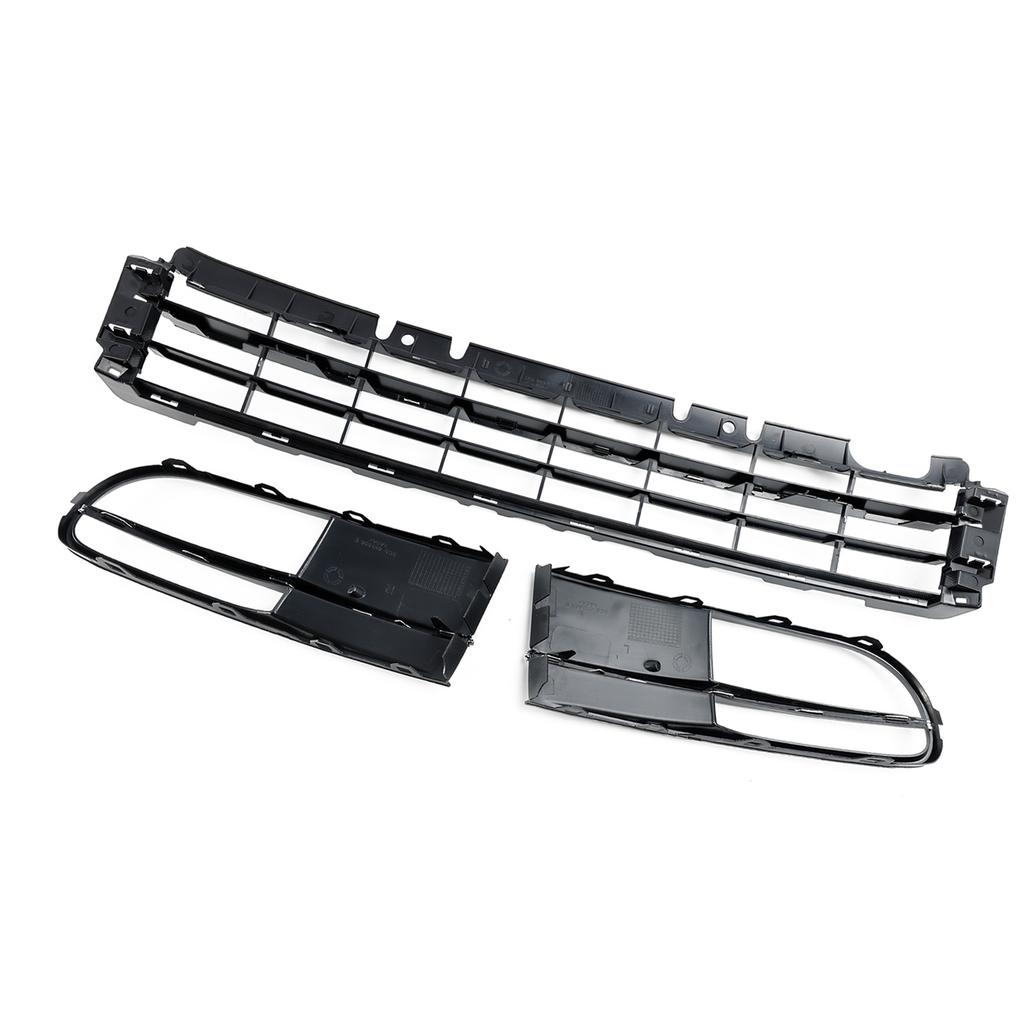 Front Bumper Lower Grille + Fog Light Grill Fit VW Beetle 2012-2016 W/ Chrome