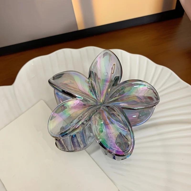 1pcs Statement Elegant Floral Clip Set - Large Solid Plastic Flower Clip Perfect for Styling and Hair Care