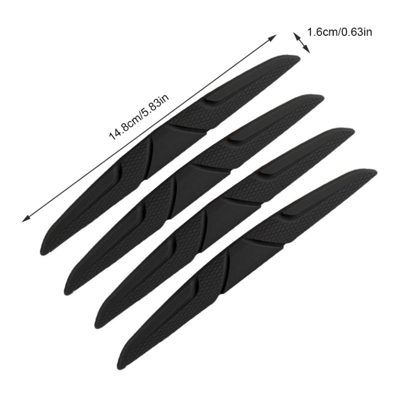 4Pcs Car Door Edge Anti-Collision Protector Bar Stickers Silicone Car Side Protection Guards Rear View Mirror Bumper Protector