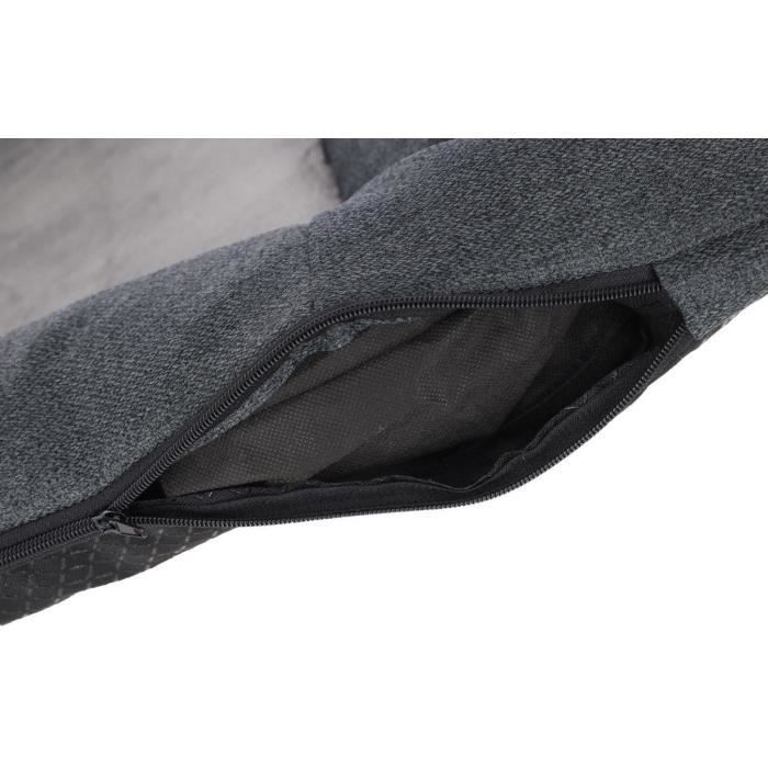 KERBL - Matelas mémoire de forme XL -100 x 70 x 9 cm - Coussin PLATIN ORTHO - Gris -