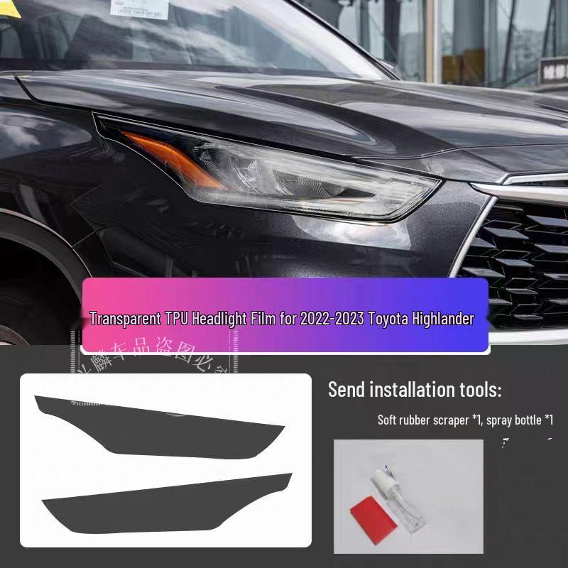 Toyota Front Headlight Protective Film for Asia Dragon, Camry, Highlander, RAV4, and Wildlander.