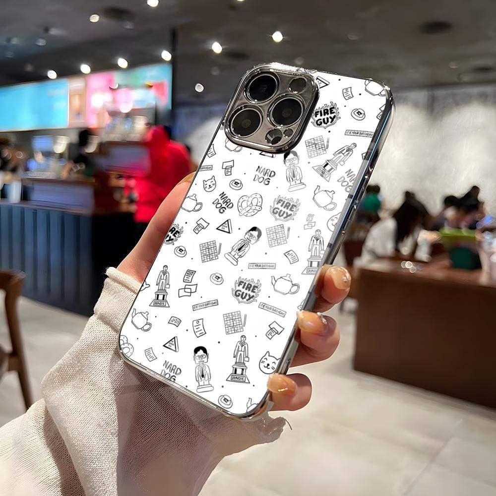 The Offices TV Phone Case For IPhone 17 Pro Max 15 Pro 16 14 Plus 12 13 Mini 11 Pro Shockproof Electroplated Glass Cover