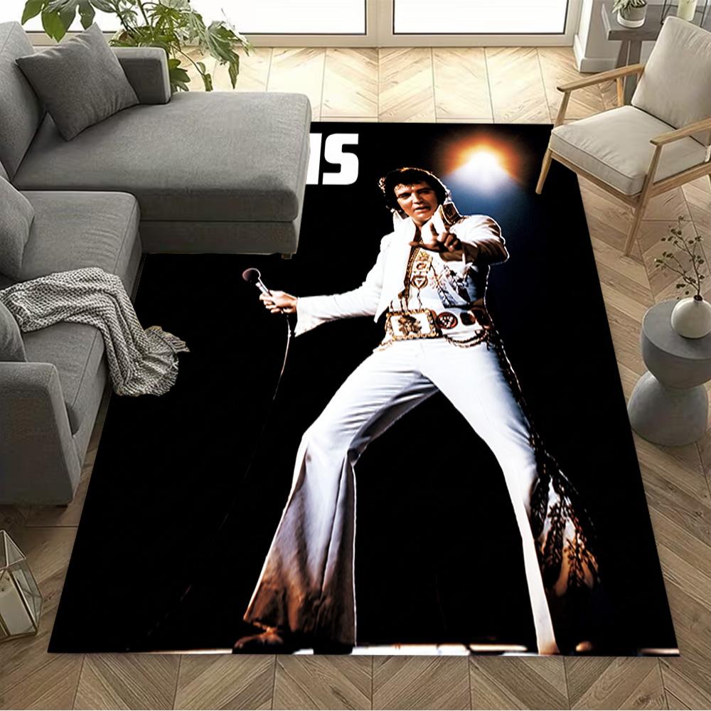 Elvis Presley Performance Teppich Büro Teppich Perfekt für Arbeitszimmer Spielzimmer Raum dekorieren Eingangsbereich Rutschfester Teppich Büros dekorieren