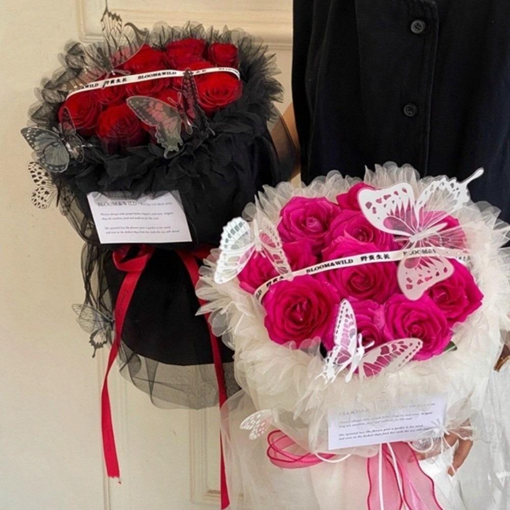 Gift Decoration Flower Wrapping Yarn Solid Color Decoration Wrapping Yarn  Bouquet