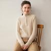 Women's Thickened Cashmere Stand Collar Sweater - Loose Fit, Zipper Lapel, Autumn/Winter 2024