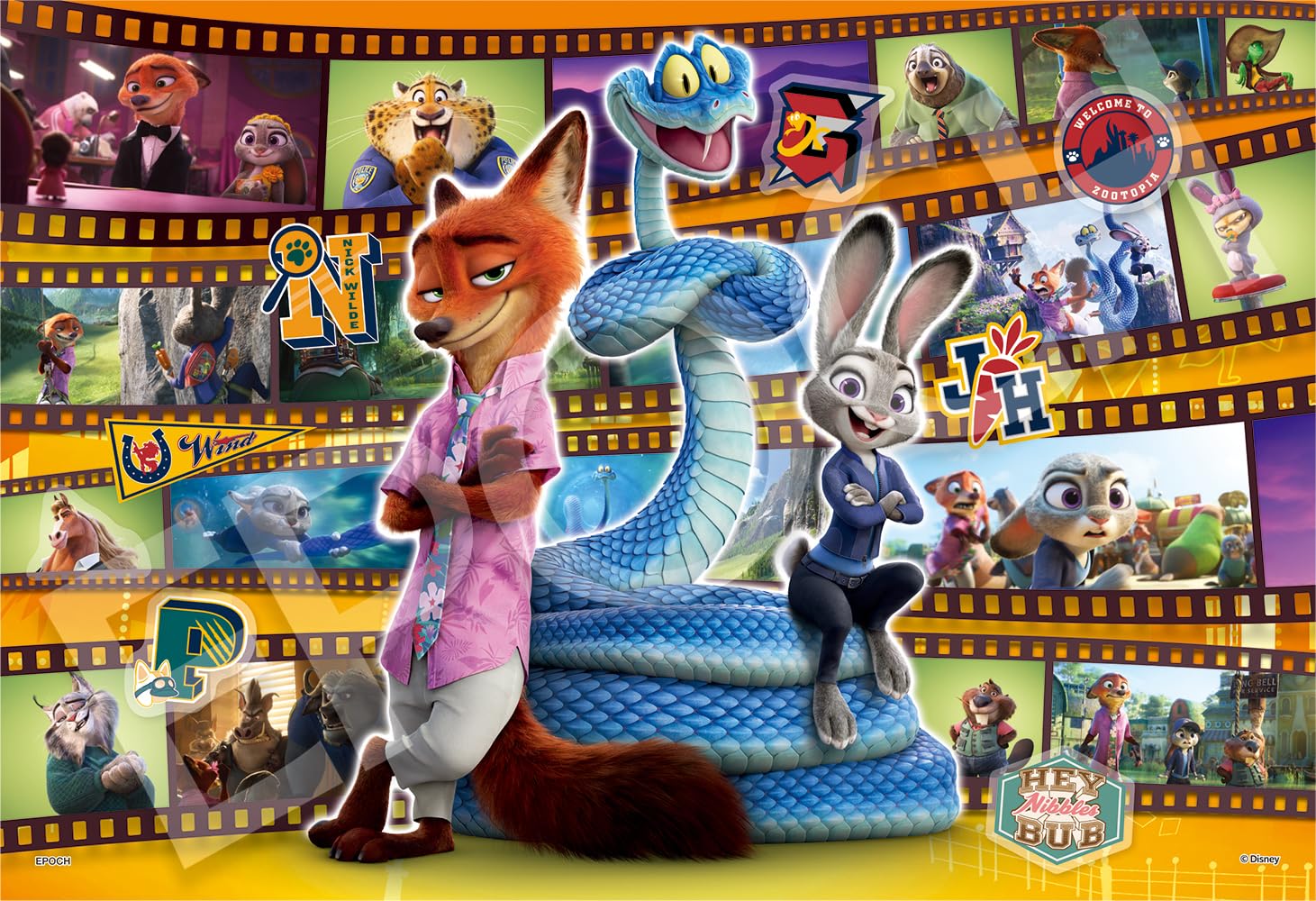 EPOCH jigsaw puzzle decoration Zootopia 2 Undercover x 38 Includes and decoration 300-piece puzzle, Disney, collage, - Investigation! - (26 cm),