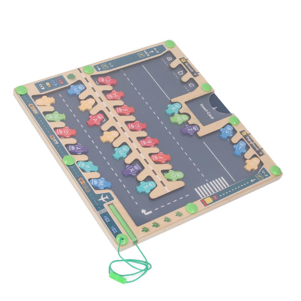 Alphabet Maze Board Puzzle Activity Toy Wooden Letters Puzzle Educational Learning Toy for Toddlers