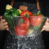 Fruit Colander Bowl Stainless Steel Fruits Vegetables Washing Colander Strainer Multipurpose Rinse Bowl Food Container For