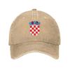 Custom Punk Cotton Coat Of Arms Of Croatia Baseball Cap for Unisex Women Breathable Dad Hat PerforUnisexce
