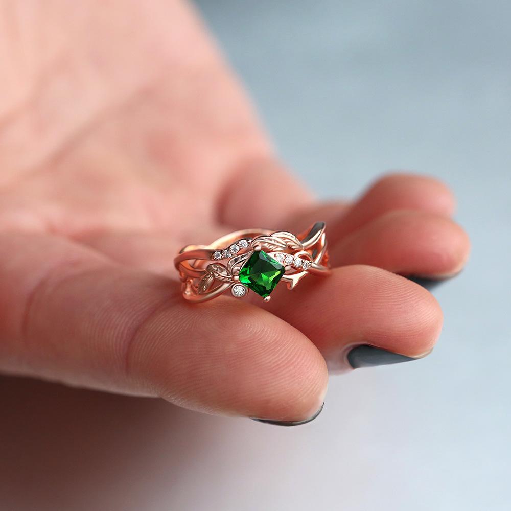 Имитация квадратного циркона женское кольцо интернет-знаменитость помолвочное кольцо ювелирные изделия no. 10