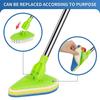 Extendable Bathroom Mop Set 3 in 1 Multifunctional Tile Cleaning Kit 180° Rotatable Triangle Cleaning Mop for Floor Cleaner Tool