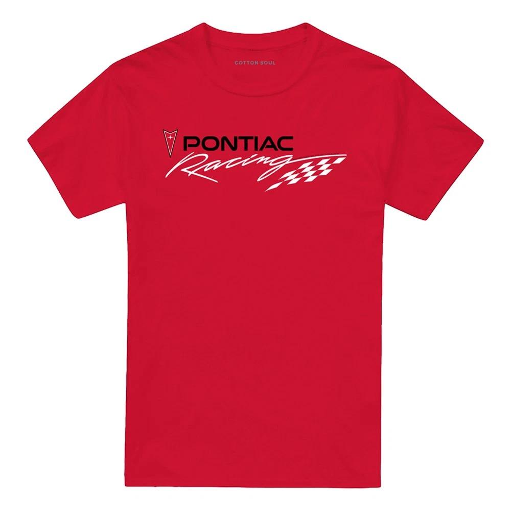 Pontiac Red Pontiac Racing 100% Cotton T-shirt Mens Tees Top S-4XL, Red 4XL