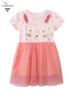2026 Summer Short Sleeve Cartoon Girls' Gauze Skirt Dress - Stylish Children's Clothing