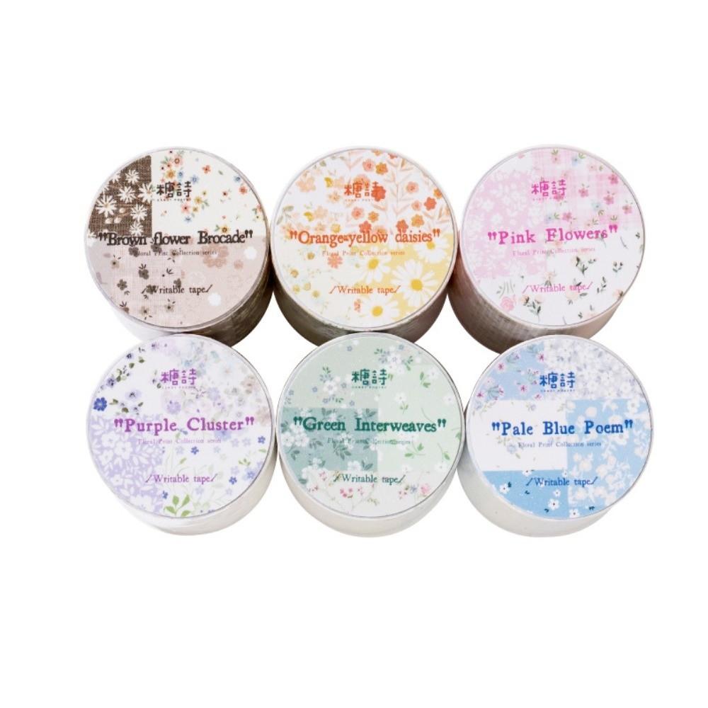 Floral Collection Series Decor Label Stickers Colored Adhesive Paper Tape New Washi Tape Journal