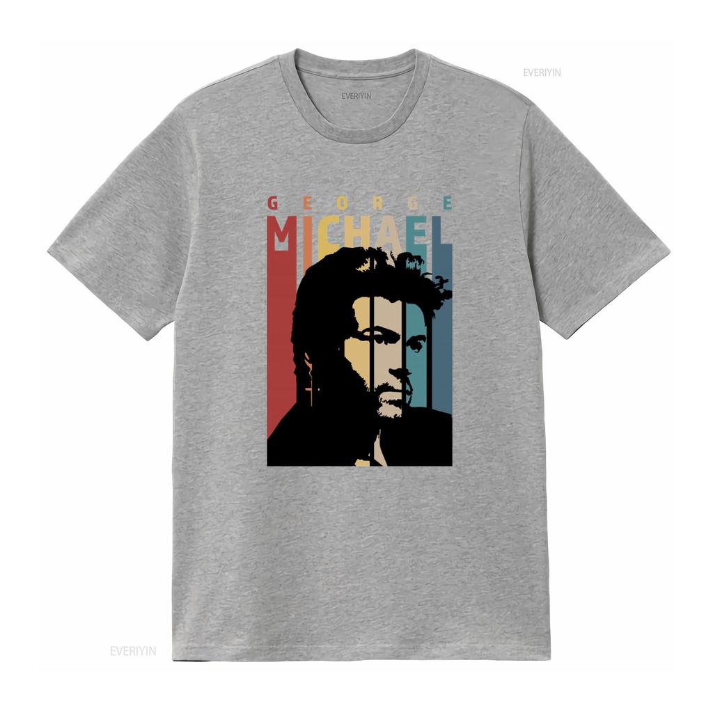 George Michael T-shirt Retro Vintage Musica Perfetta Per Te E I Tuoi Amici vintage Lavata Casual Alla Moda streetwear homme