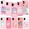 Kawaii Japanese Strawberry Milk Box Phone Case For Samsung Galaxy A14 A15 A13 A12 A54 A55 A53 A52 A04S A24 A25 A23 A22 A34 A35 A