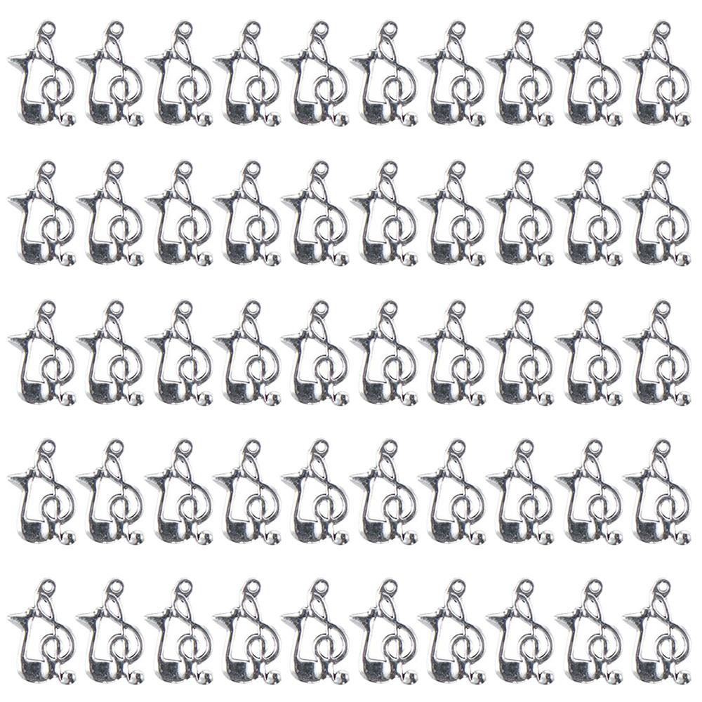 

50 шт. подвески из сплава тибетского серебра DIY ремесленный браслет музыкальная нота подвески ремесло