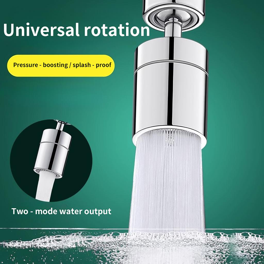 Copper Faucet Splash Guard - 360° Adjustable Angle, Universal Thread Adapter with Silicone Gasket, Anti-Leak