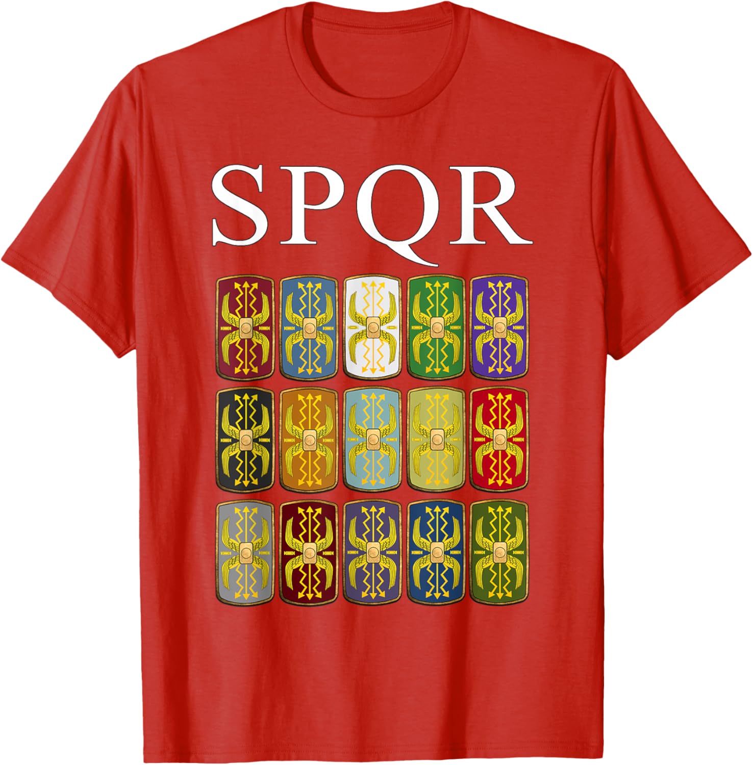 Roman Empire SPQR Legionary Ancient Rome Legion Shields TShirt 100 Cotton ONeck Short Sleeve Summer Casual Mens Tshirt S