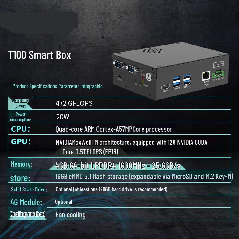 

NVIDIA Xavier NX Edge AI Development Kit (T100 Smart Box)