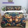 Butterfly in Flower Bushes  Pattern Bedding Quilt Set Quilt Cover Pillowcase Home Decoration  Gift (1 * duvet cover + 2 * pillowcase, without core)