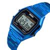 Skmei Unisex Digitale Armbandhorloges Luxe Roestvrij Staal Band LED Waterdicht Chronograaf Mode Wekker Mannen