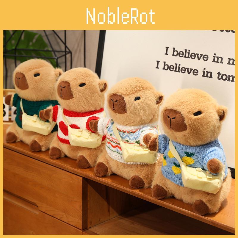 Adorable Capybara Plush Toy With Love Heart Sweater For Kids Birthday Gifts