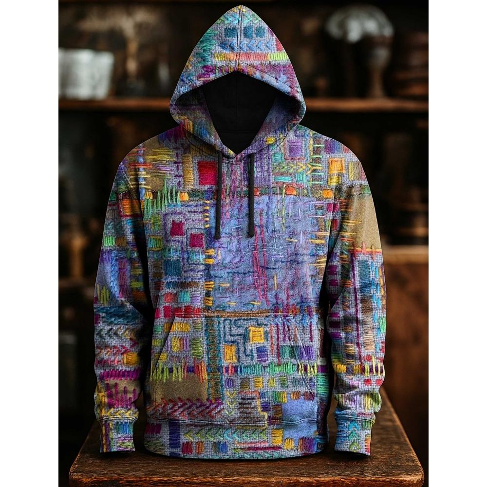 Xiaowan Lente Mannen Hoodies Meerkleurig Art Nation Print Hoodie Boho Casual Sweatshirts Pullovers Streetwear Dameskleding M