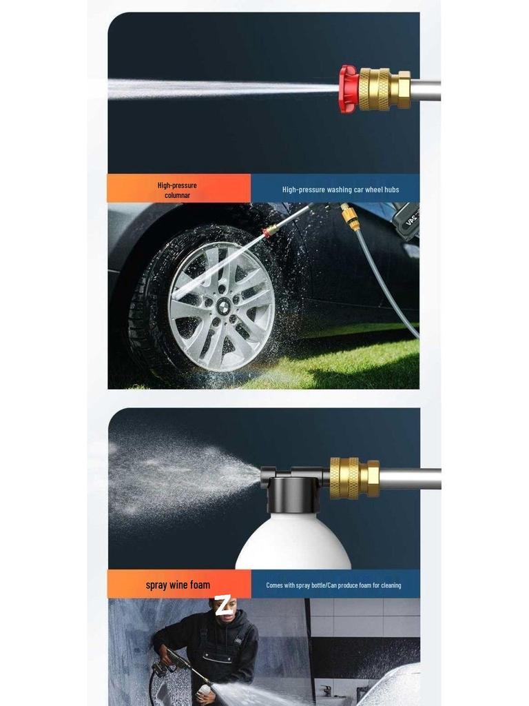 Portable Cordless High-Pressure Car Washer - Lithium Battery Powered Cleaning Machine