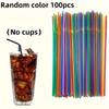 Colorful Food Grade Disposable Bent Straws - Multi-color for Juice & Milk Tea