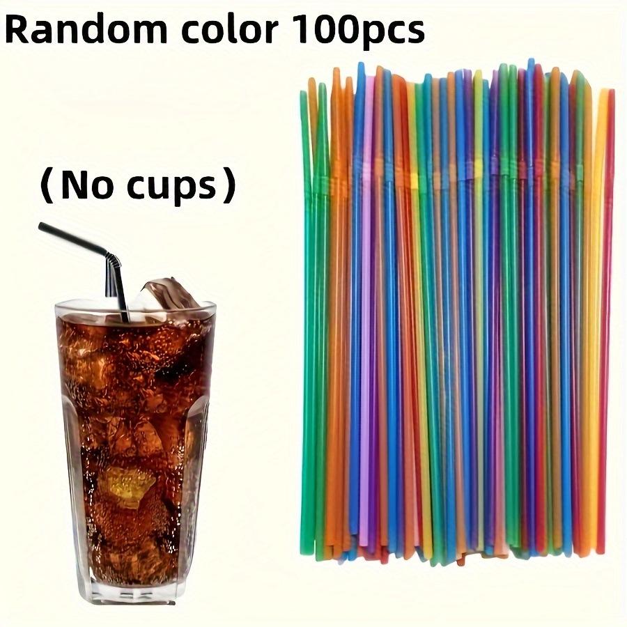 Colorful Food Grade Disposable Bent Straws - Multi-color for Juice & Milk Tea Plastic Straw